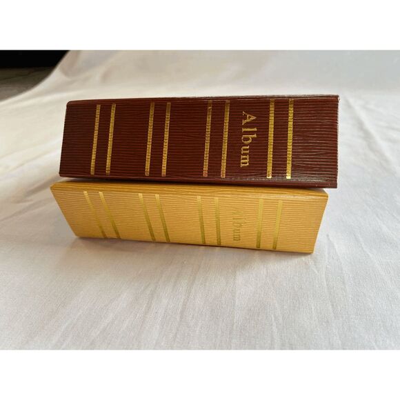 Photo Album Set of Two, Brown & Yellow 4x6 Pictures 100 Pictures Albums - Picture 4 of 7